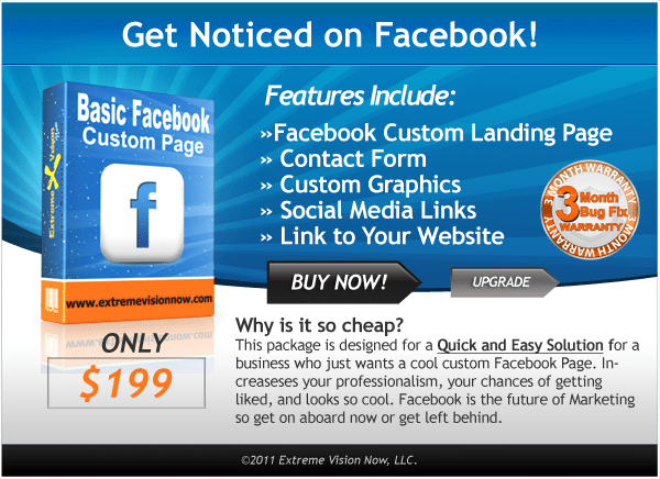 Basic Facebook Web Design Packages Price