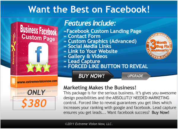 Business Facebook Web Design Packages Price
