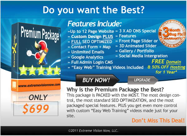Premium Web Design Packages - Prices Cost