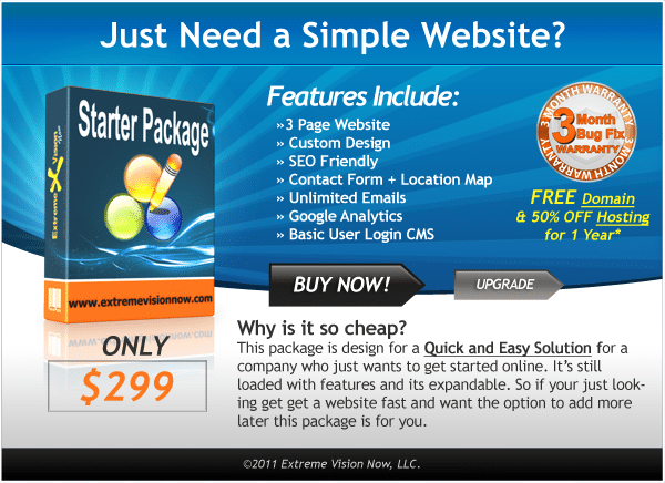 Budget Web Design Packages Prices Cost
